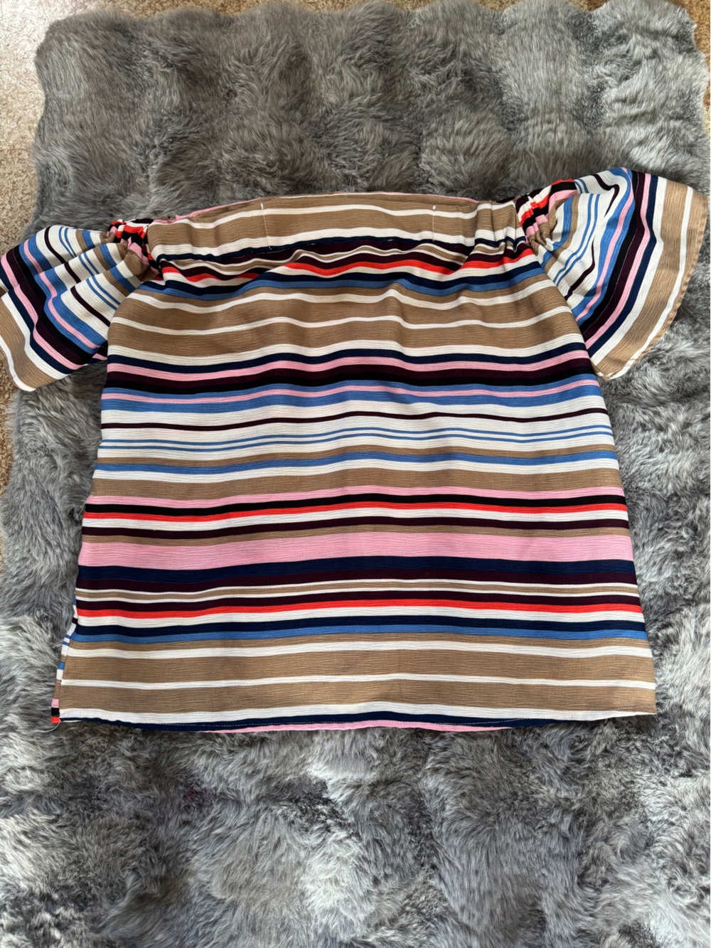 Blue Rain Striped Knit Dress in Pink, Navy, Cream, Red, Blue, Brown